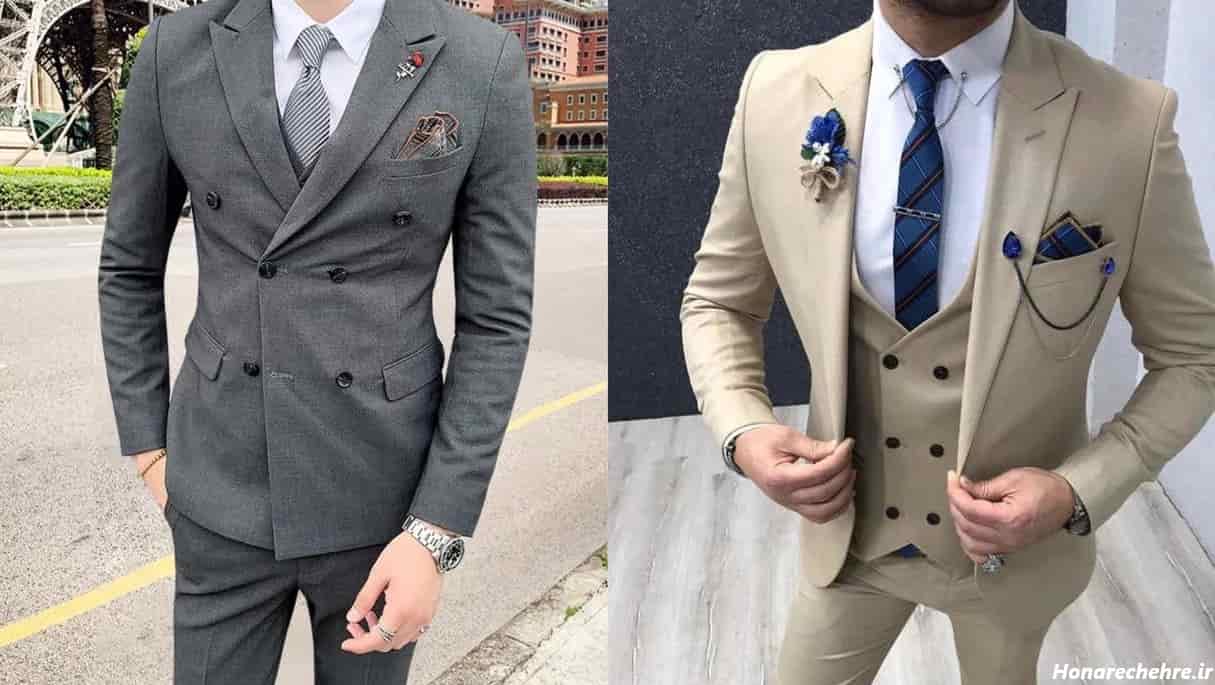 قیمت کت و شلوار مردانه طوسی با کیفیت ارزان + خرید عمده